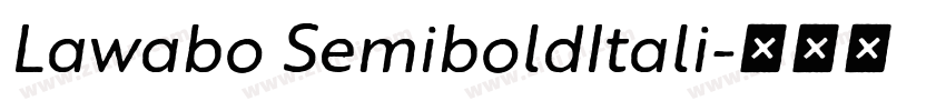 Lawabo SemiboldItali字体转换
